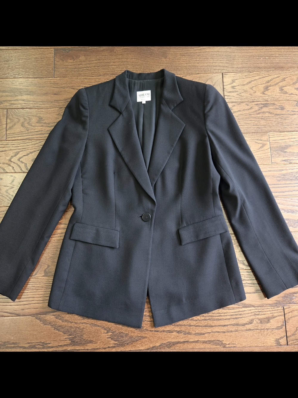 ARMANI Exchange Women's Black Single-Button Blazer